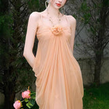 Plataz New Songchen Robe Sense Ocean Wind Color Mesh Sling Skirt