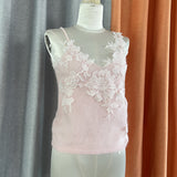 Plataz 2024 New Lace Embroidered Cardigan Vest Feather Dress Tender Gentle Romantic Three-Piece Set