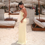 Plataz Women's Summer New Sexy Solid Color Oblique Shoulder Strapped With Dress Woman DJPT