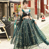 Plataz Design Galan Improved Han Elements Hanbok Half-Skirt Dress Shawl Set 8693