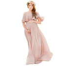 Plataz Chiffon Sexy Loose Tailed Shoulder Pregnant Skirt Maternity