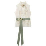 Plataz Early Morning Time Hanfu Women's Chinese Style Improve The Chinese Elements Of The New Chinese Top Skirt Dress Set 9548