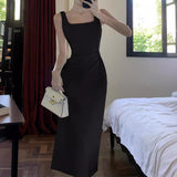 Plataz Everyday Day With White Sleeveless Sleeveless Vest Dress Women's New Summer Dress With A Left-Up HZ0628
