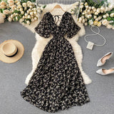Plataz Vacation Dress Summer 2025 New Sexy V To Receive Long-Lost Lanky Chopped Beach Skirt DJPT