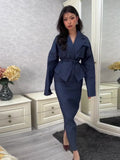 Plataz 2025 New Women's Casual Strapped Open-Shirt Blouse Dress Suit