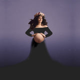 Plataz Pregnant Women Sexy Long-Sleeved Lace Dress Mesh Pregnant Women Take Pictures Of Pregnant Women Pregnant Skirts Maternity