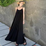 Plataz Seaside Holiday Dress Women's New Sexy Dew In The Summer With Thin Slings Long Skirts