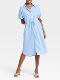Plataz 2024 New POLO Tie Simple Tie With Solid-Colored Cardigan Dress
