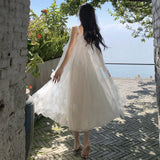Plataz Wedding Morning Robe Super Fairy Sling Skirt Photo Light Wedding Girl Little Man Engagement Dress Fluffy Skirt