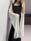 Plataz Autumn Bat Sleeves To Close The Waist Of The Famous Hepburn Wind Black And White Stitching Dress Woman