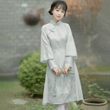 Plataz Design Lanting Sequence Chinese Wind Han Elements Daily Coat Dress Set Autumn And Winter 6708