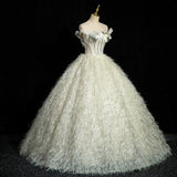 Plataz Dress Shoulder High-End Elegant Puffy Skirt Annual Meeting Presided Adult Dress Student Vocal Art Test Solo