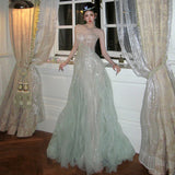 Plataz Evening Dress 2025 Summer New Banquet Bust Heavy Industry Sexy Host Birthday Adult Lisen Dress HZ0628