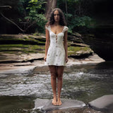 Plataz Retro Embroidered Hollow Dress Woman 2024 Spring And Summer New Pure Sexy Hottie Seaside Holiday Dress