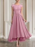 Plataz Scoop Floor-Length Lace Chiffon Mother of the Bride Dress With HZ1007