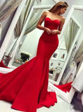 Elegant Burgundy Sweetheart Prom Dress Mermaid Evening Gown Party Dress Long Formal Dress HZ1024