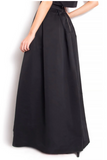 Elegant Black Two Piece Mother of Bride Dress Jewel Neck Evening Gown Long Simple Formal Dress HZ1024
