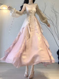 Plataz Mermaid Spaghetti Straps Ombre Pink Chiffon Dress Long Prom Dresses Birthday Outfits SD1173 HZ0628