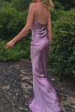 Plataz Silk Satin Long Evening Party Dress Prom Dresses with High Slit SD1342 HZ0628