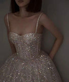 Plataz A Line Sequin Long Prom Dress Evening Dresses SD1532 HZ0628