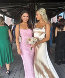 Plataz Sweetheart Sleeveless Mermaid Satin Long Evening Prom Dresses SD1587 HZ0628