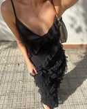 Plataz Mermaid Spaghetti Straps Floor Length Chiffon Evening Dress Prom Dresses SD1652 HZ0628