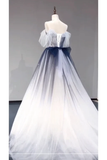 Plataz Ball Gown Off The Shoulder Tulle Party Dress Long Prom Dress Evening Dresses SD1791 HZ0628