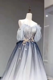 Plataz Ball Gown Off The Shoulder Tulle Party Dress Long Prom Dress Evening Dresses SD1791 HZ0628