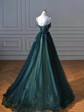 Plataz Ball Gown Strapless Green Tulle Long Evening Gowns Prom Dresses SD1830 HZ0628