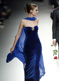Plataz Mermaid Sweetheart Royal Blue Long Prom Dress Evening Dress Formal Dress SD2151 HZ0628