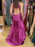 Plataz Mermaid Spaghetti Straps Backless Long Prom Dress Evening Dress Formal Dress SD2200 HZ0628