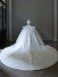 Plataz Ball Gown Sweetheart Neckline Sequin Long Sleeves Wedding Dress Bridal Dresses SD2488 HZ0628