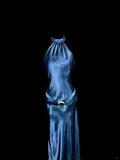 Plataz Mermaid Halter Neck Blue Satin Backless Prom Gown Fairy Prom Dresses SD2905 HZ0628