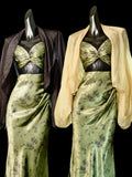 Plataz Sheath Spaghetti Straps Green Lace Ankle Length Prom Dresses Birthday Outfits SD479 HZ0628