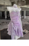 Plataz Sheath Spaghetti Straps Short Lilac Cocktail Dresses Birthday Outfits SD533 HZ0628