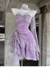 Plataz Sheath Spaghetti Straps Short Lilac Cocktail Dresses Birthday Outfits SD533 HZ0628