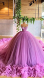 Plataz Neckline Tulle Ball Gown Sweet 16 Dress HZ1007
