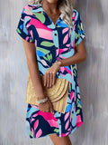 Plataz Button Down Short Sleeve Dress DJPT