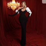 Plataz Embellished Long Sleeve Bandage Prom HZ1007