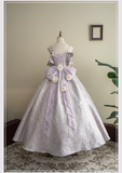 Gorgeous Lilac Sweet 16 Quinceanera A-Line Sweetheart Pearl 3D Flowers Spaghetti Strap Evening Dress Ball Gown HZ1024