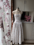 Chic Floral A-Line Spaghetti Strap Long Party Dress HZ1024