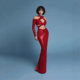 Plataz Cutout Backless Sequin Prom HZ1007