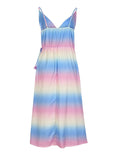Plataz Pink-Blue Ombre V-neck Spaghetti Strap Cami Slit Boho Gender Reveal Party Maternity Maxi Dress Maternity