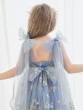 Plataz Sleeveless Floral Embroidered Tulle Toddler Flower Girl HZ1007