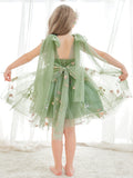 Plataz Sleeveless Floral Embroidered Tulle Toddler Flower Girl HZ1007