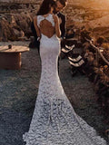 Plataz Lace Open Back Beach Mermaid Elegant Wedding HZ1007