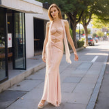 Plataz Fall Fish Tail Hollow Chiffon Prom HZ1007