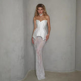 Plataz Floral Embellished Bandage Prom HZ1007