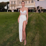 Plataz Sheer Strapless Long Prom HZ1007