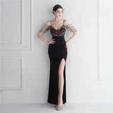 Plataz Velvet Sequined Annual Party Long Evening Dress ¨C Social HZ1007